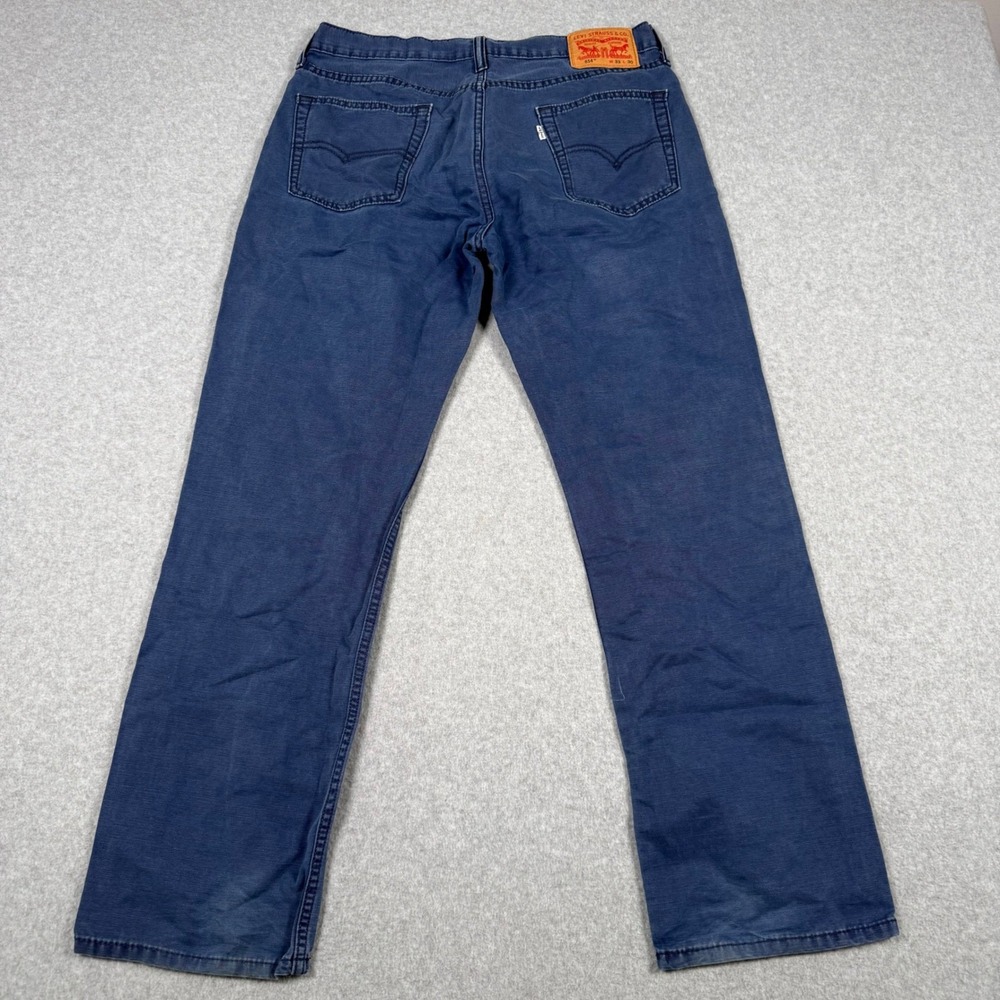 Levis 514 Straight Fit Blue Cotton Canvas Pants Mens 33x30 Preppy Blokecore